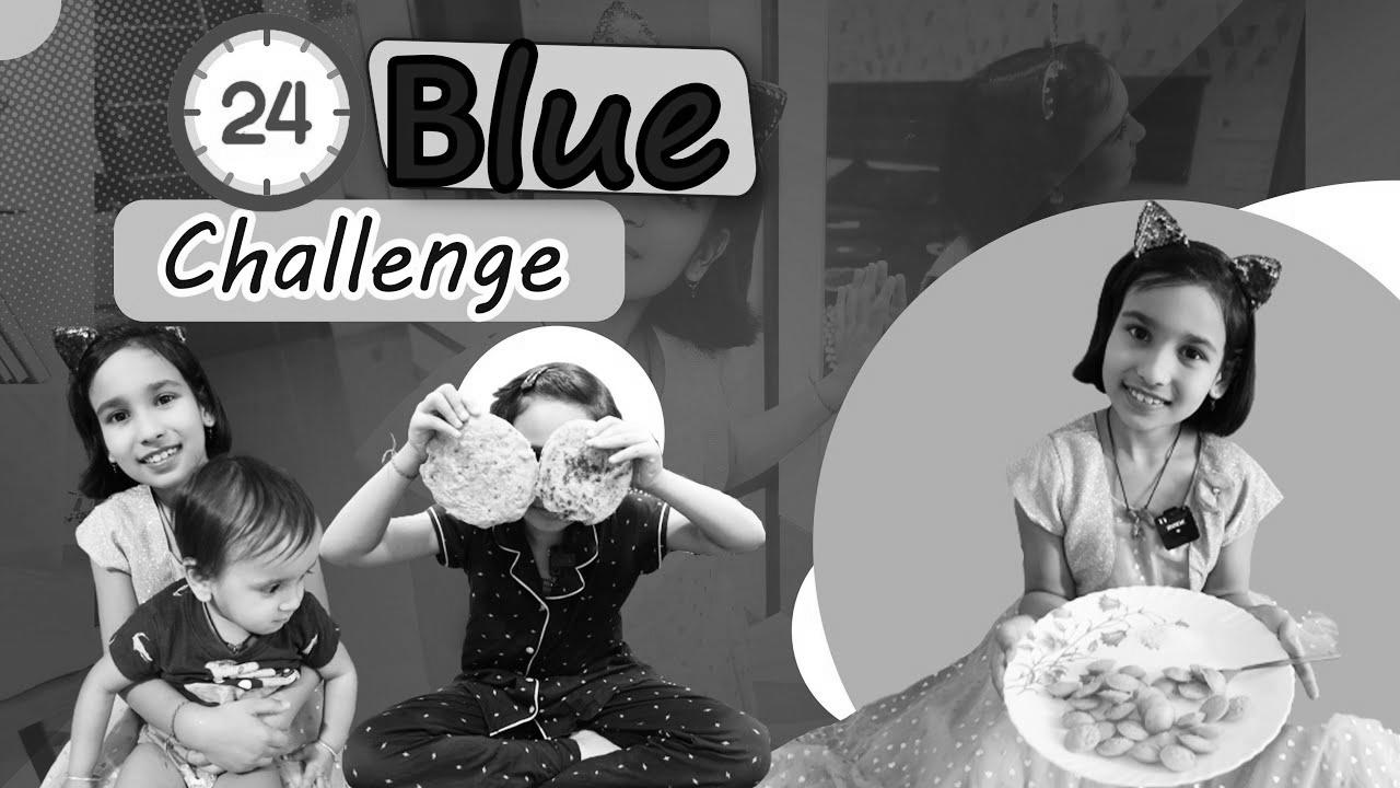 Blue challenge ||  24 hour problem ||  *WENT RIGHT* ||  24 hour blue challenge #learnwithpari