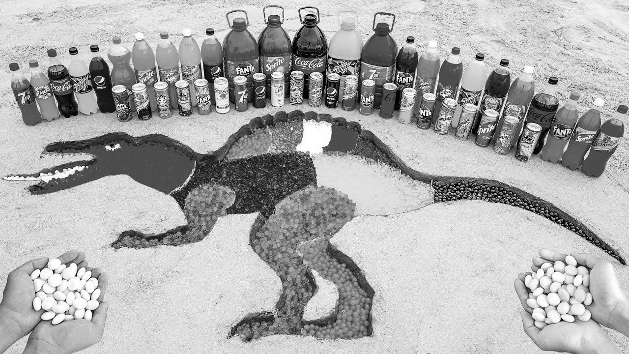 How one can make Spinosaurus Dinosaur with Orbeez, Fanta, Sprite, Coca Cola, Mentos and Widespread Sodas