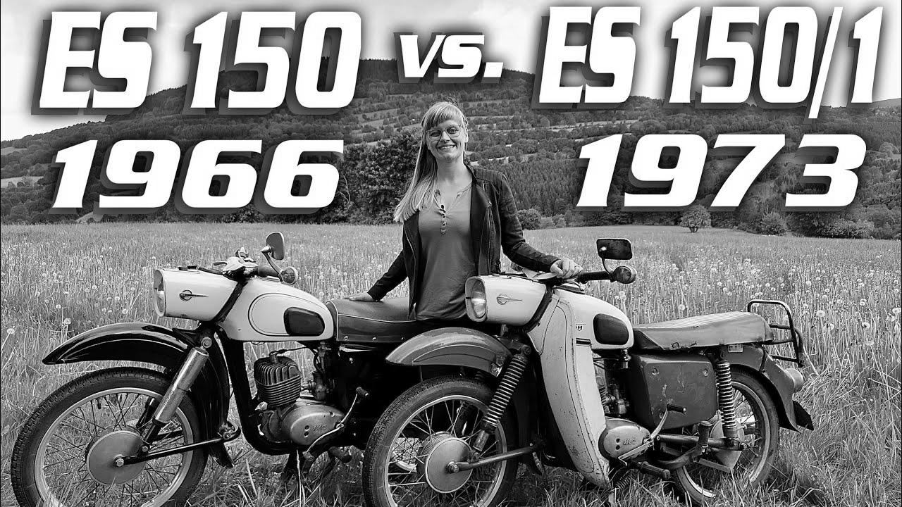 MZ ES 150 (1966) vs. MZ ES 150/1 Trophy (1973) Expertise comparability distinction GDR autos vintage